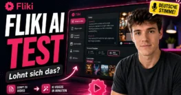 Fliki AI Test 2026 mit Script-to-Video-Oberfläche und KI-Avatar